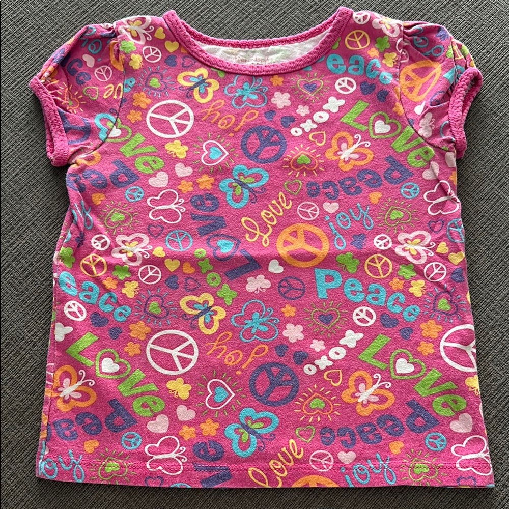 Colorful Kids Peace and Love T-Shirt
